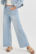 WIDE LEG DENIM JEANS: LIGHT DENIM / Contemporary / L,WIDE LEG DENIM JEANS: LIGHT DENIM / Contemporary / S,WIDE LEG DENIM JEANS: LIGHT DENIM / Contemporary / M