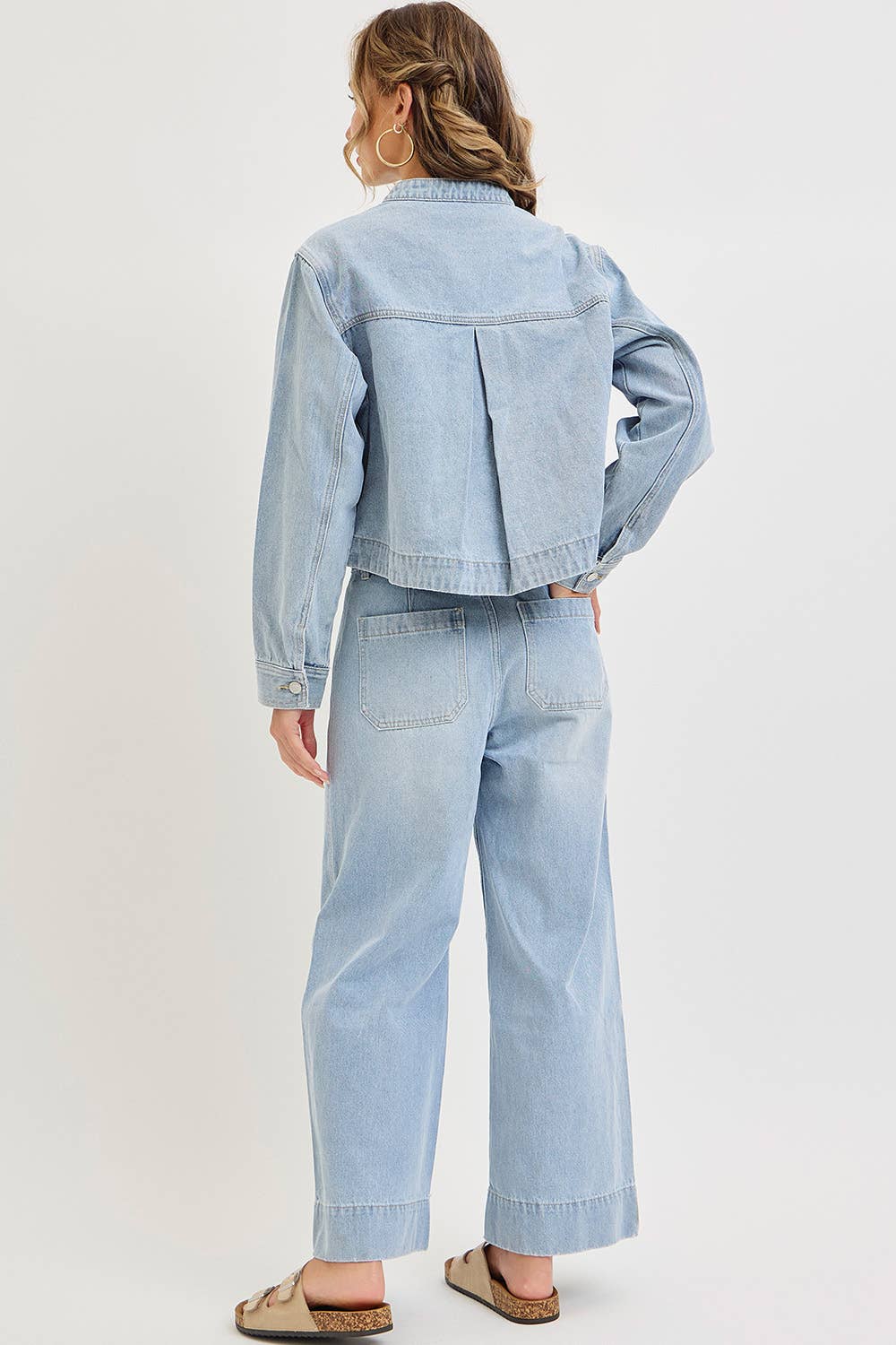 WIDE LEG DENIM JEANS: LIGHT DENIM / Contemporary / L,WIDE LEG DENIM JEANS: LIGHT DENIM / Contemporary / S,WIDE LEG DENIM JEANS: LIGHT DENIM / Contemporary / M