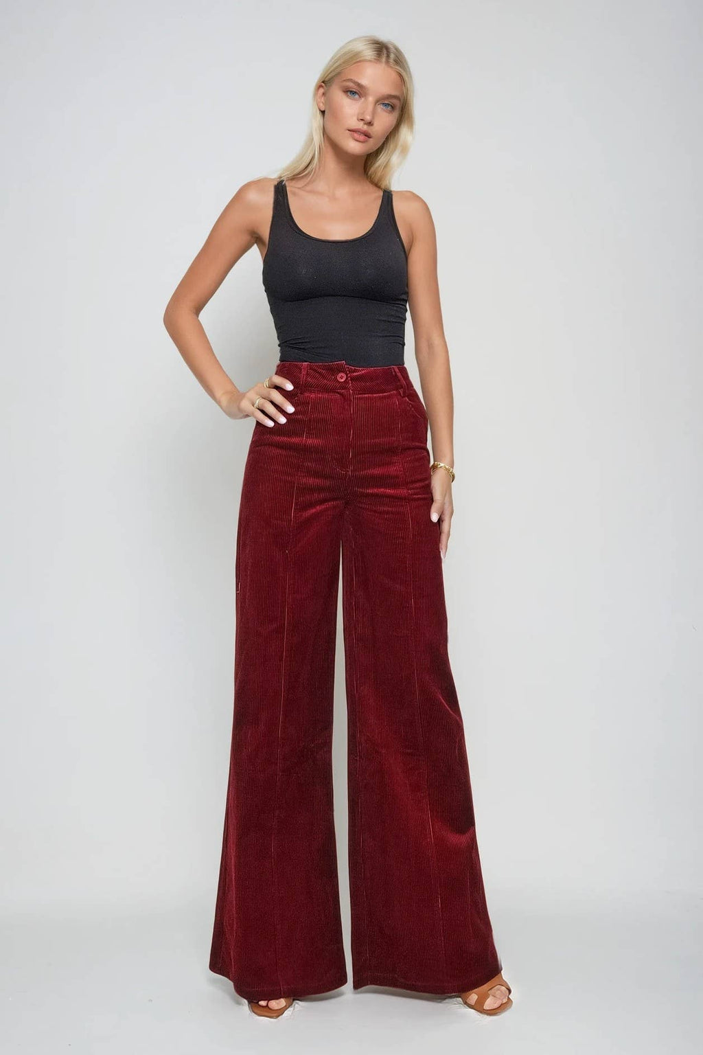 CORDUROY WIDE LEG PANTS W2472PID