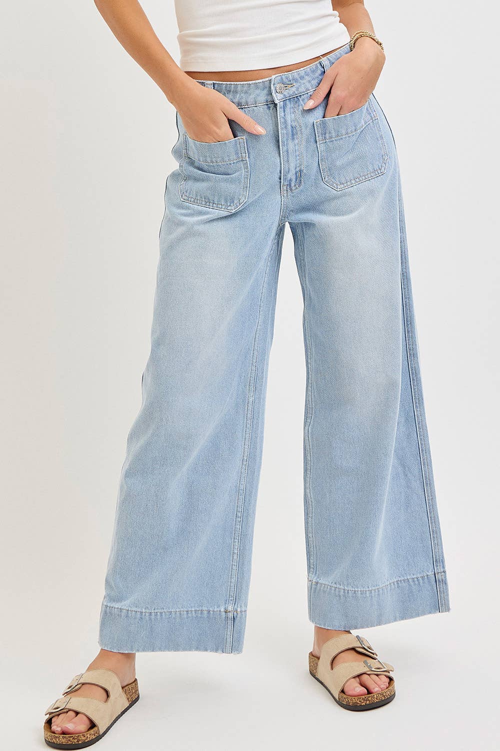 WIDE LEG DENIM JEANS: LIGHT DENIM / Contemporary / L,WIDE LEG DENIM JEANS: LIGHT DENIM / Contemporary / S,WIDE LEG DENIM JEANS: LIGHT DENIM / Contemporary / M