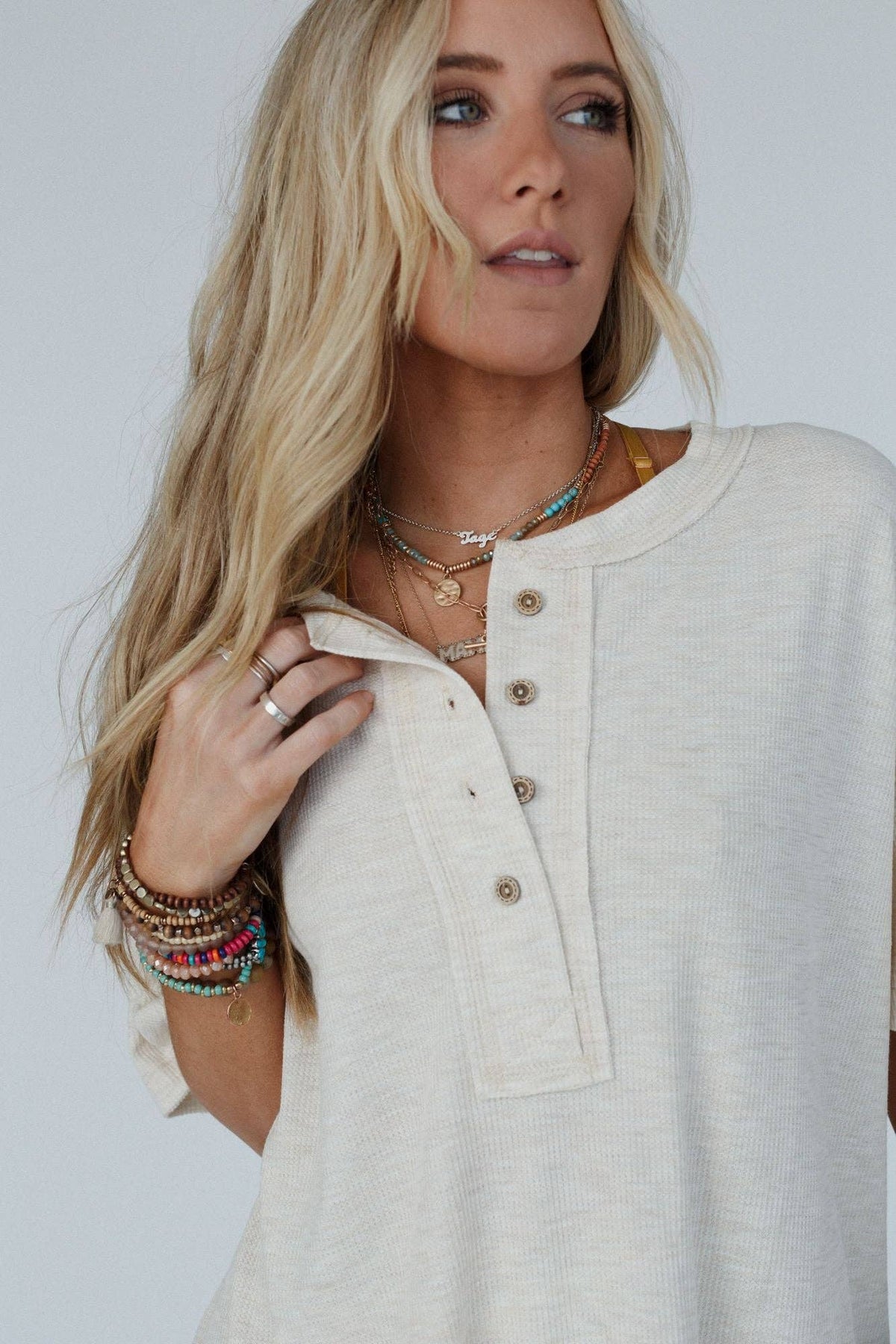 Soft Plume Henley Top