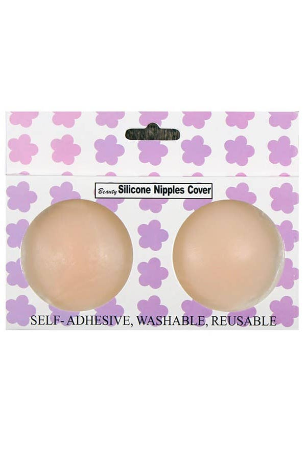 Silicone nipple covers in packaging with floral design