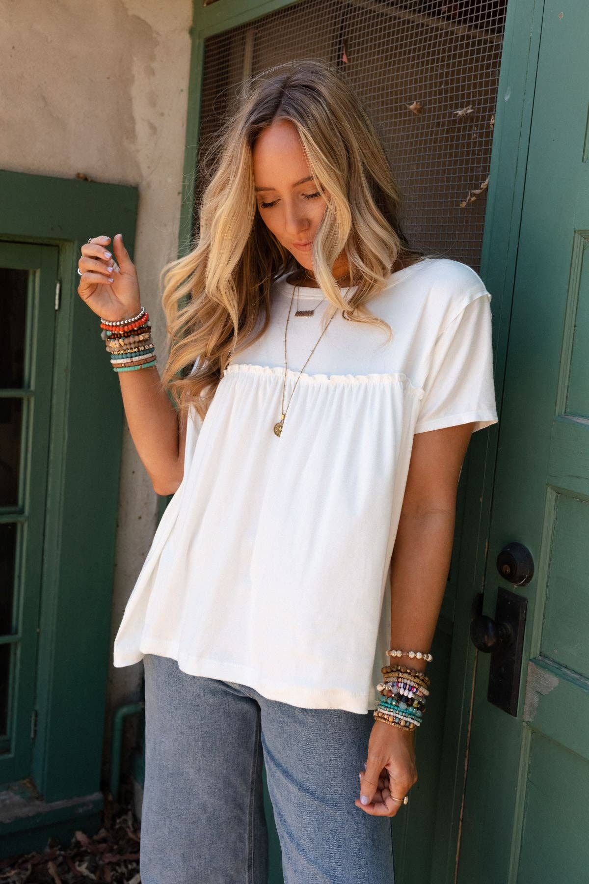 Sunday Morning Babydoll Top