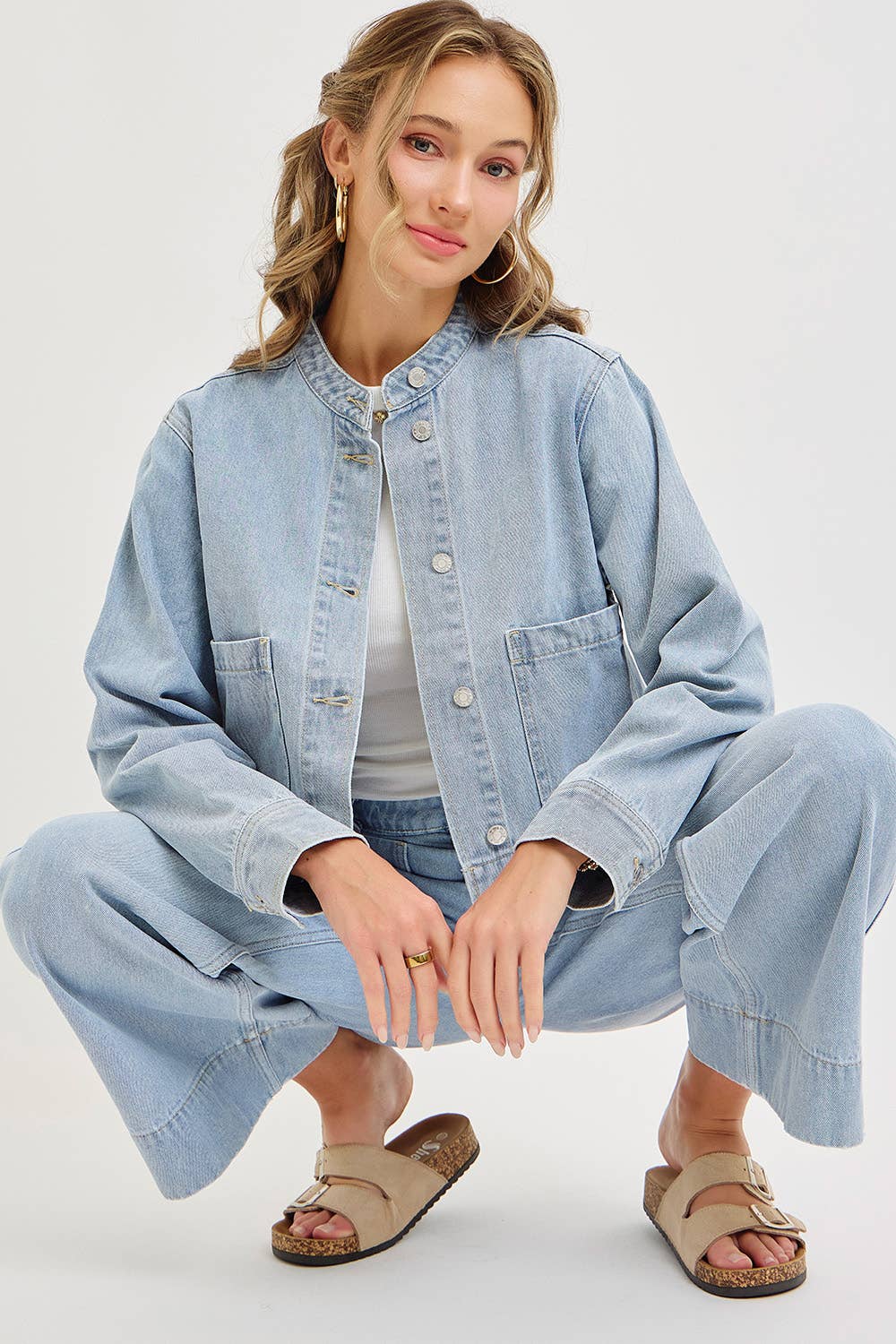 WIDE LEG DENIM JEANS: LIGHT DENIM / Contemporary / L,WIDE LEG DENIM JEANS: LIGHT DENIM / Contemporary / S,WIDE LEG DENIM JEANS: LIGHT DENIM / Contemporary / M