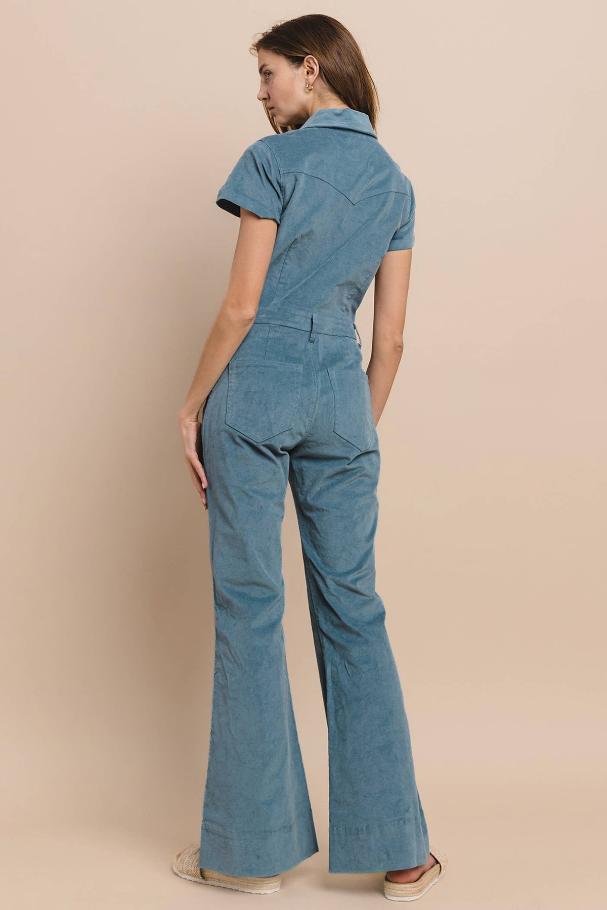 PETITE BOHO STRUCTURED CORDUROY JUMPSUIT 4330RIC