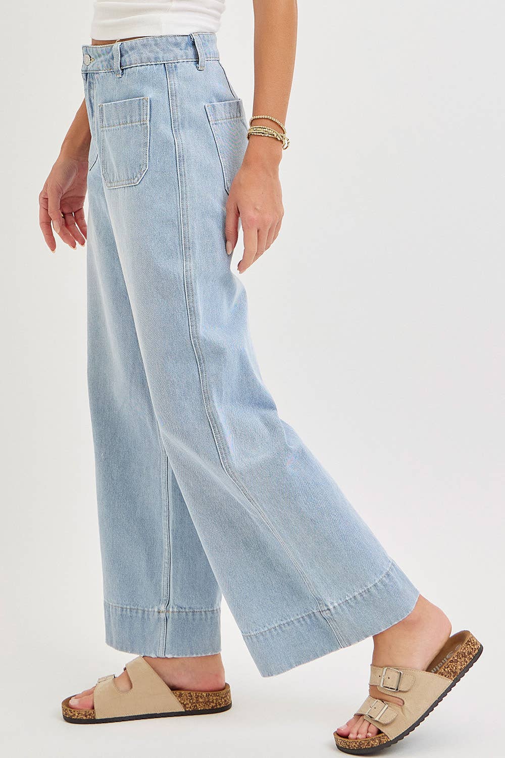 WIDE LEG DENIM JEANS: LIGHT DENIM / Contemporary / L,WIDE LEG DENIM JEANS: LIGHT DENIM / Contemporary / S,WIDE LEG DENIM JEANS: LIGHT DENIM / Contemporary / M