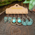 Boho Tassel Statement Earrings Jewelry Set: HQEF-1443