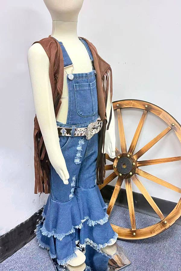 Western adjustable denim girls boutique jeans 250932M