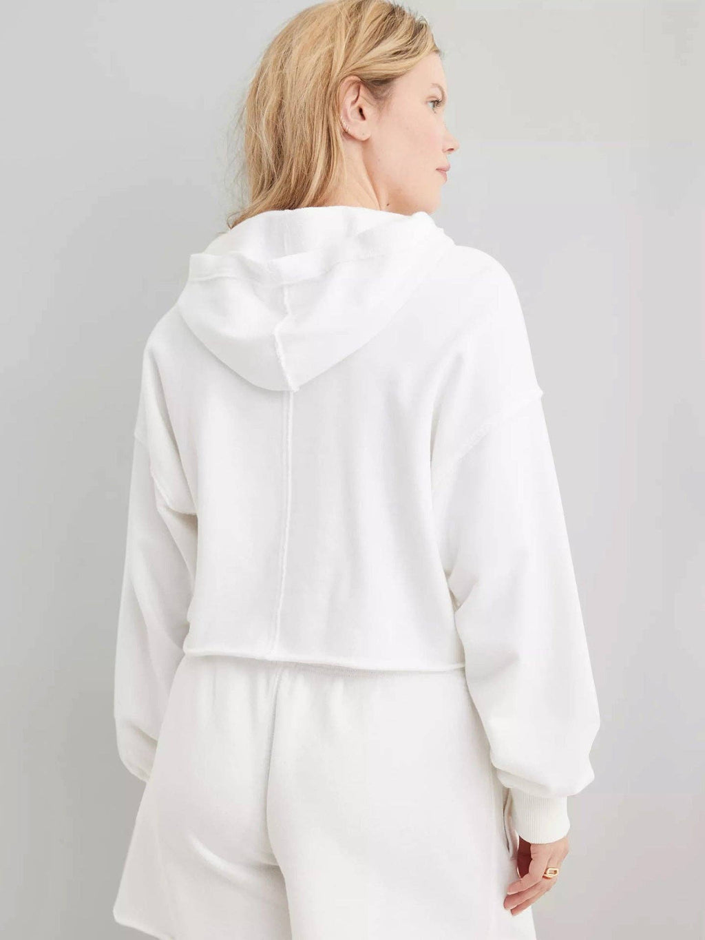 Oversized Hooded V Neck Sweatshirt Pullover Top