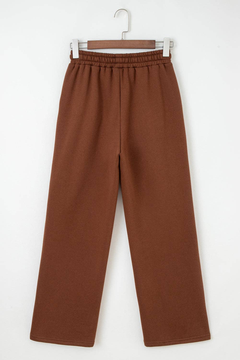 Leopard Drawstring Fleece Lined Elastic Waist Pants