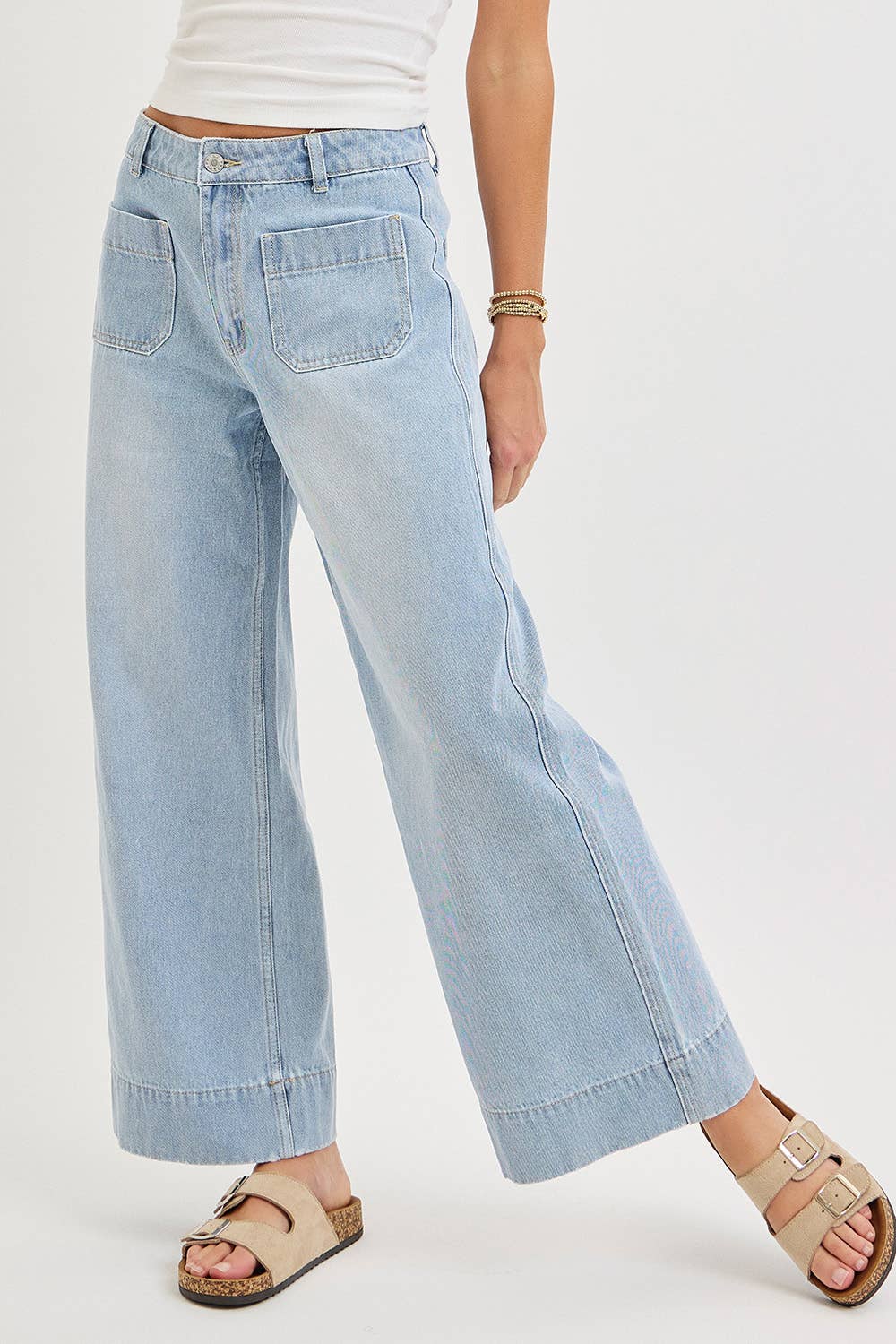 WIDE LEG DENIM JEANS: LIGHT DENIM / Contemporary / L,WIDE LEG DENIM JEANS: LIGHT DENIM / Contemporary / S,WIDE LEG DENIM JEANS: LIGHT DENIM / Contemporary / M