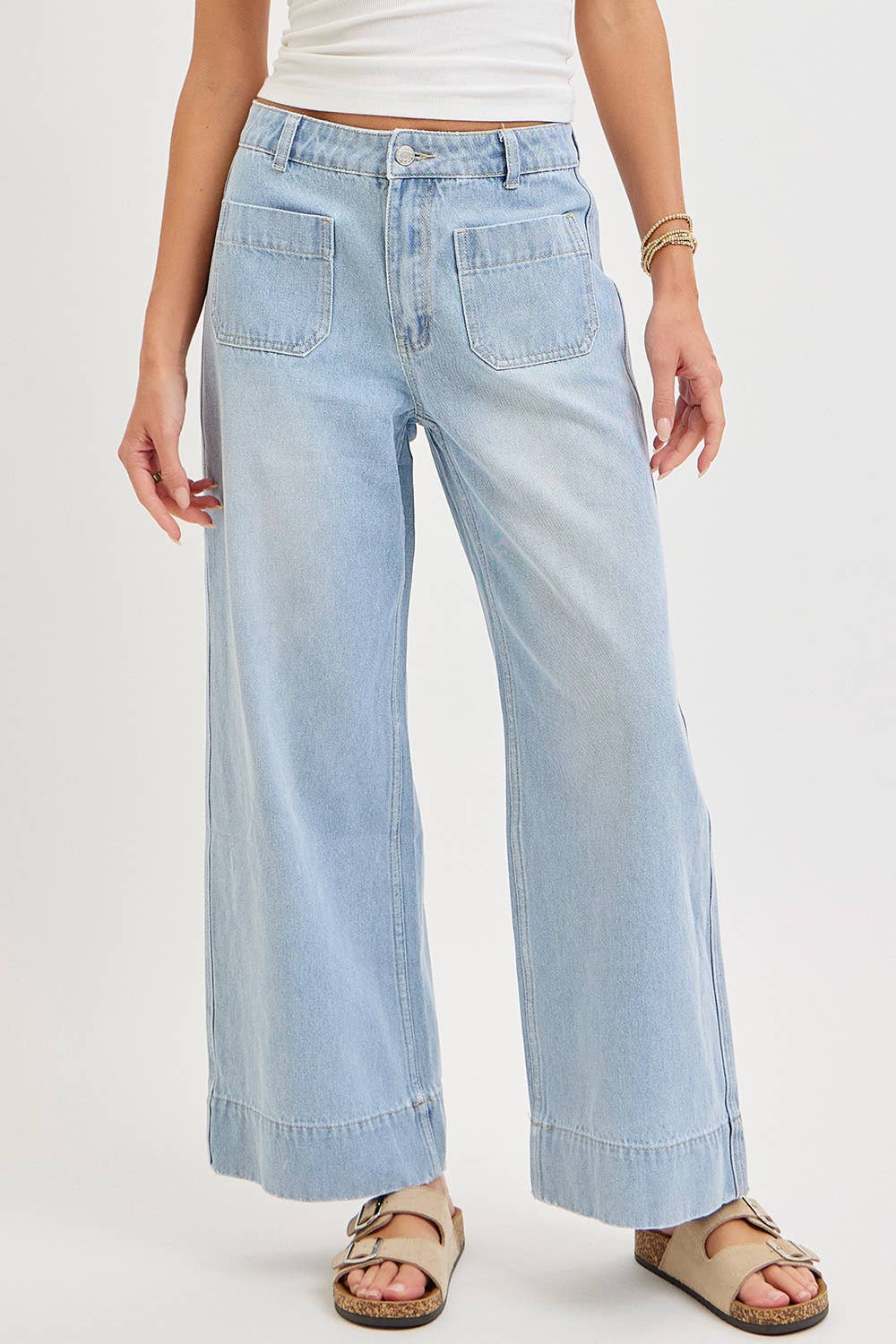 WIDE LEG DENIM JEANS: LIGHT DENIM / Contemporary / L,WIDE LEG DENIM JEANS: LIGHT DENIM / Contemporary / S,WIDE LEG DENIM JEANS: LIGHT DENIM / Contemporary / M
