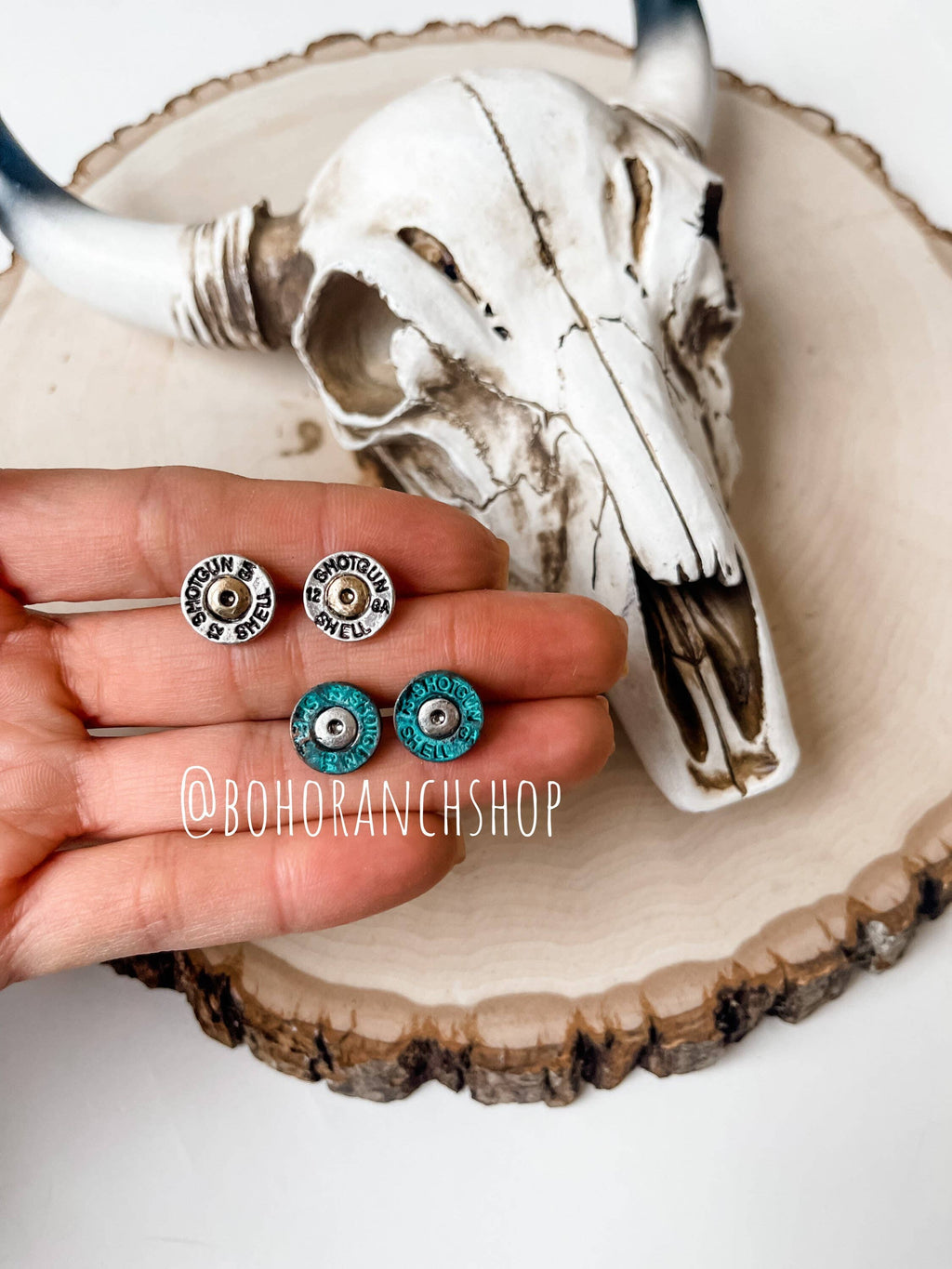Western Sh&tg&n Shell Earrings: Copper