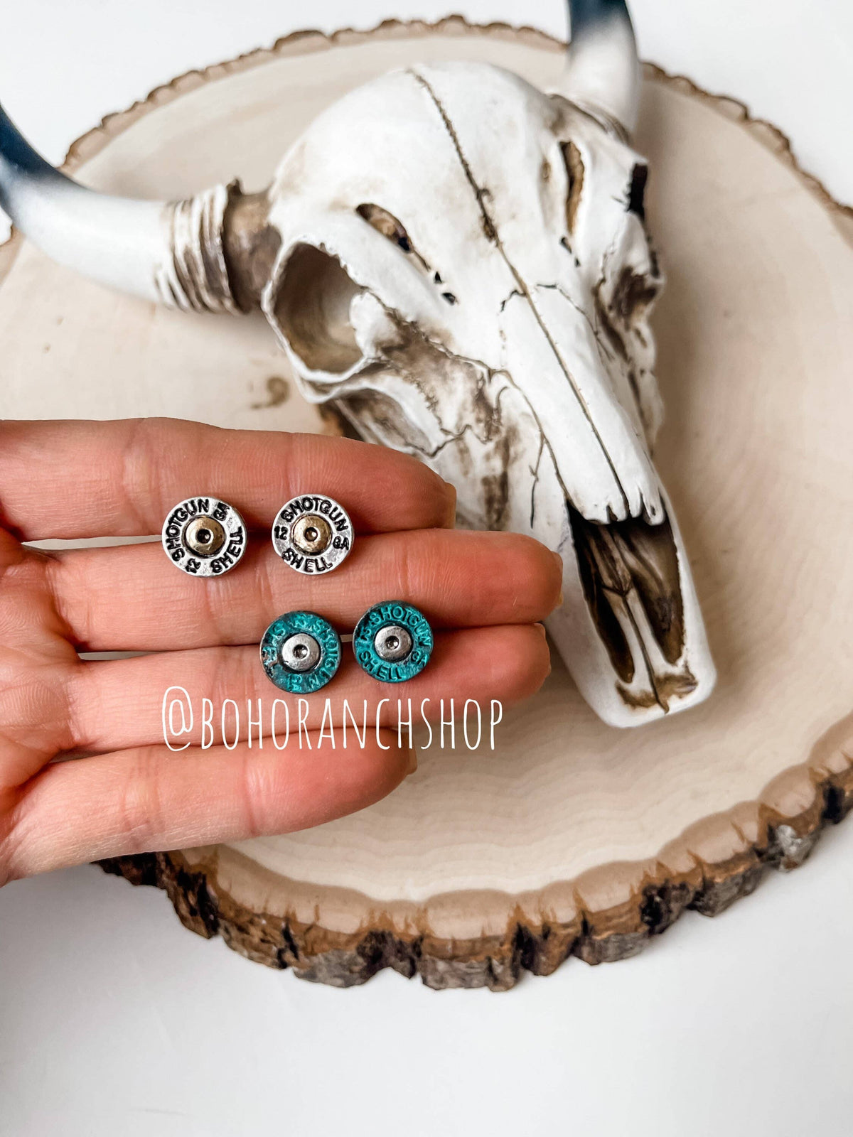 Western Sh&tg&n Shell Earrings: Copper